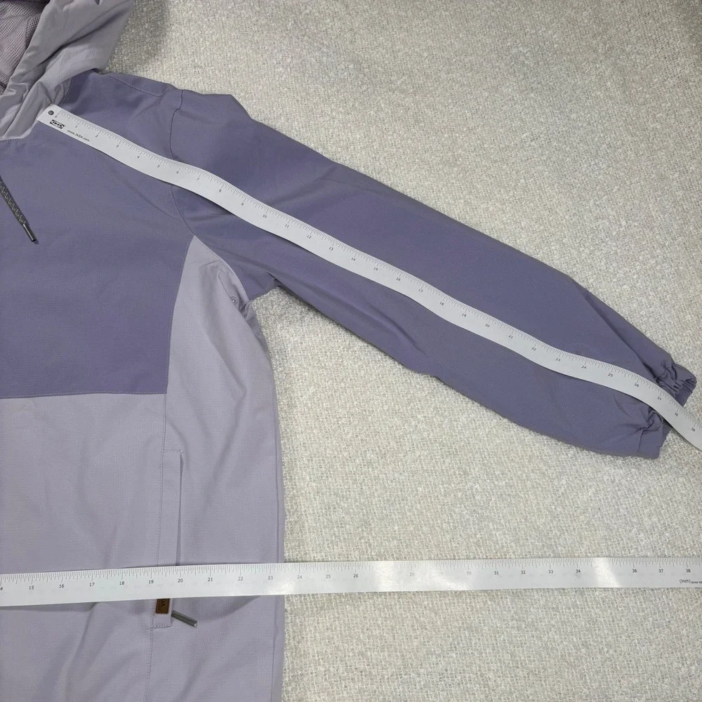 voyager lavender purple windbreaker hooded jacket outdoors travel activewear zip - Picture 9 of 10